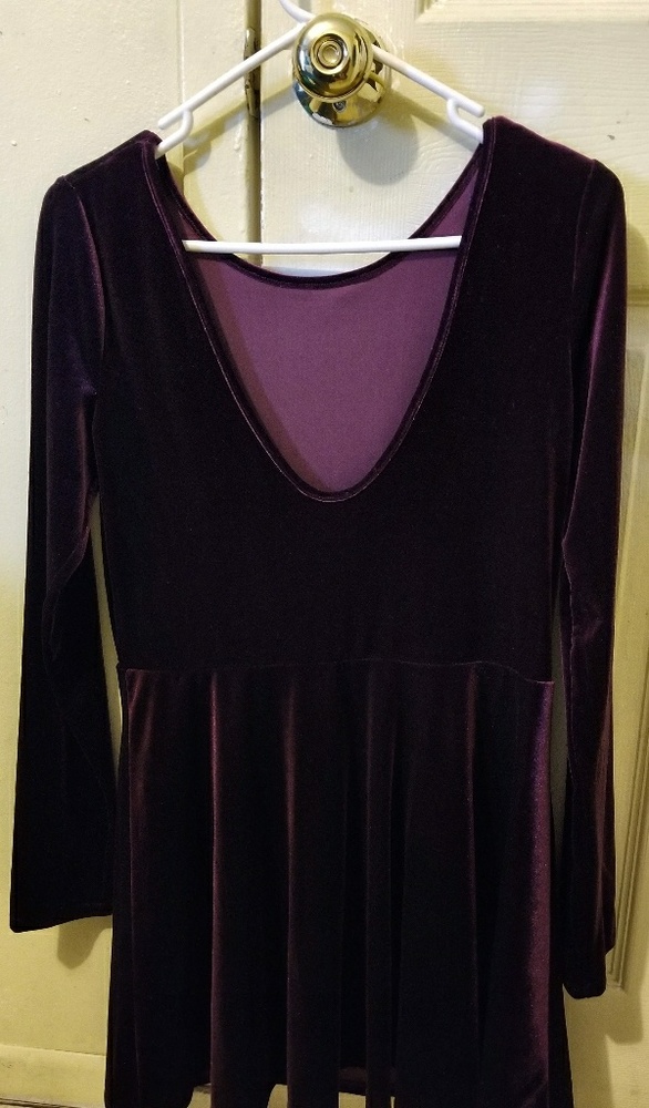 Bethany Mota Velvet Scoop Dress